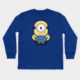 Cute Minion Stuart Kids Long Sleeve T-Shirt